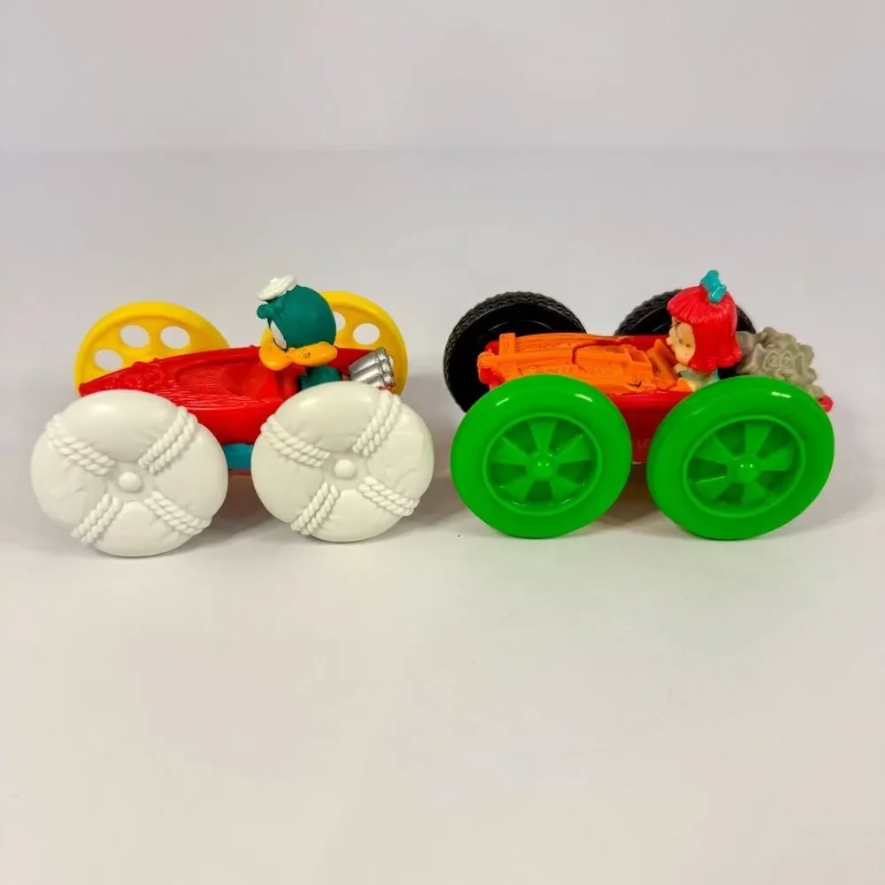 1990 McDonalds Complete Set 4 Tiny Toons Flip Cars Happy Meal Toys | 90s Looney